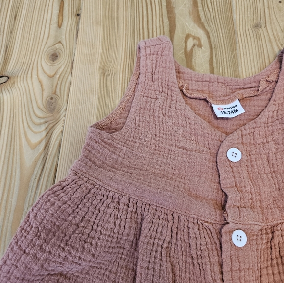 PAT PAT TODDLER Girls Linen Dress, size 18-24 - Picture 3 of 4